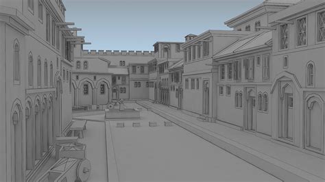 Old Roman Town - 3D Model by vipkat