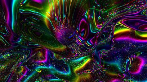 Purple Green Yellow Shining Paint Liquids HD Trippy Wallpapers | HD Wallpapers | ID #64748