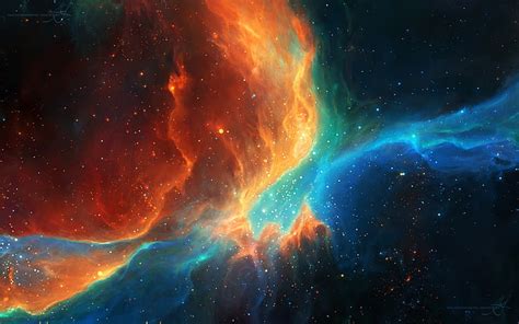 HD wallpaper: teal and orange galaxy, universe, eyes, nebula, helix nebula | Wallpaper Flare