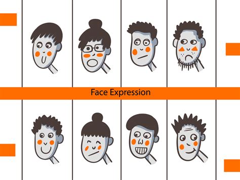 A set of human face expression 23133868 Vector Art at Vecteezy