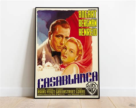 Casablanca Movie Poster Classic Movie Poster Humphrey - Etsy UK