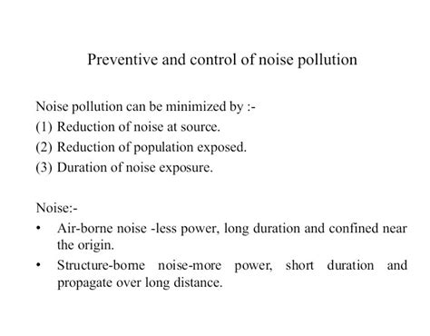 Noise Pollution Prevention Methods