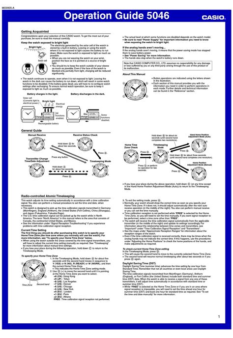 CASIO 5046 OPERATION MANUAL Pdf Download | ManualsLib