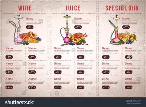 Vector Color Menu Design Stock Vector (Royalty Free) 748027717 ...