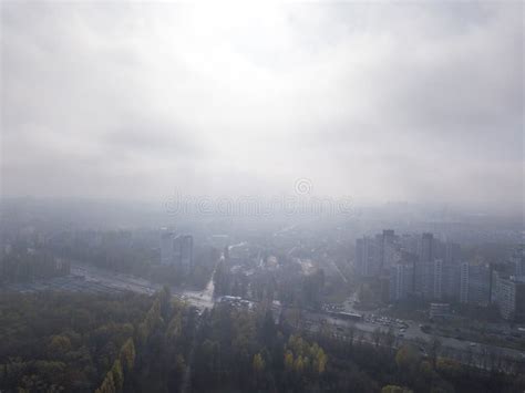 Cityscape with Houses on a Sunny Foggy Sky Background. Stock Photo - Image of blue, estate ...