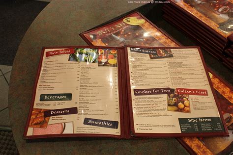 Menu at Sultan's restaurant, East Lansing, S Hagadorn Rd