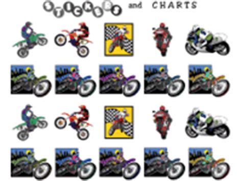 Free printable motorcycle stickers and motocross stickers