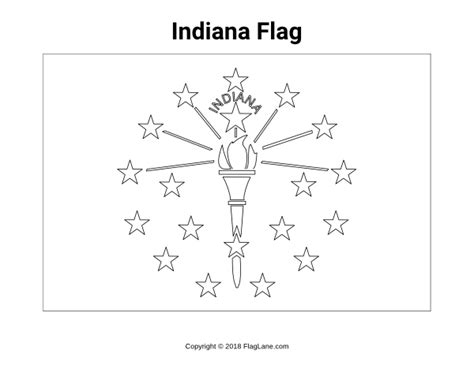 Free printable Indiana flag coloring page. Download it at https ...