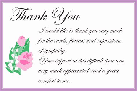 Thank You Sympathy Cards Free Printable - Free Printable