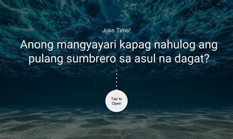 Anong mangyayari kapag nahulog ang pulang sumbrero sa asul na dagat? - Pulutan Club