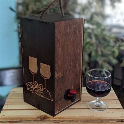 Boxed Wine Dispenser Never display that cardboard boxed wine | Etsy