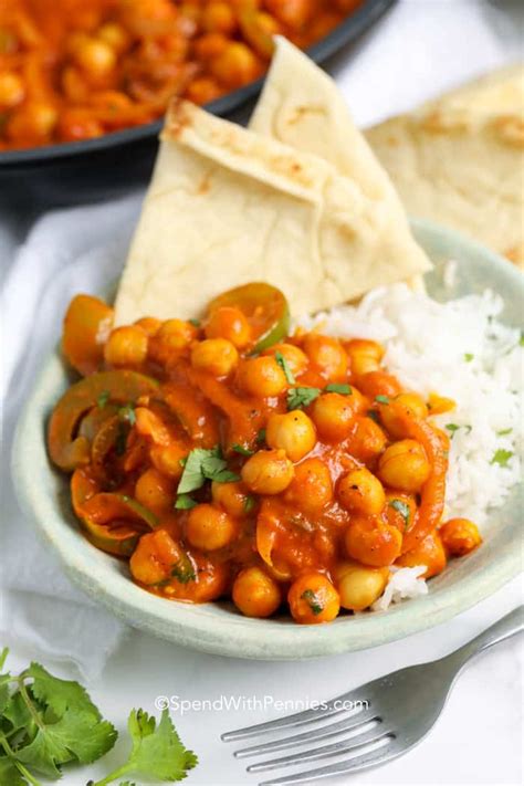 Curried Chickpeas {Budget-Friendly Dish} - Spend With Pennies