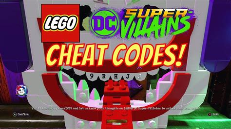 LEGO DC Super Villains How To Enter Cheat Codes (With All Available Codes) - YouTube