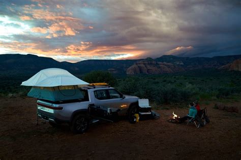 Rivian showcases R1T electric pickup truck as a camper - Electrek