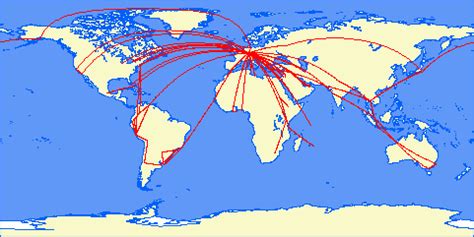 Lufthansa Route Map 1979 to 2004