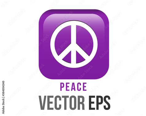 Vector purple circular peace symbol emoji icon, representation of peaceul Stock Vector | Adobe Stock