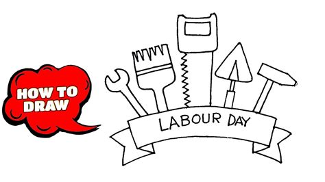 Labour Day Drawing - How to draw labour day poster Easy drawing with pen - YouTube