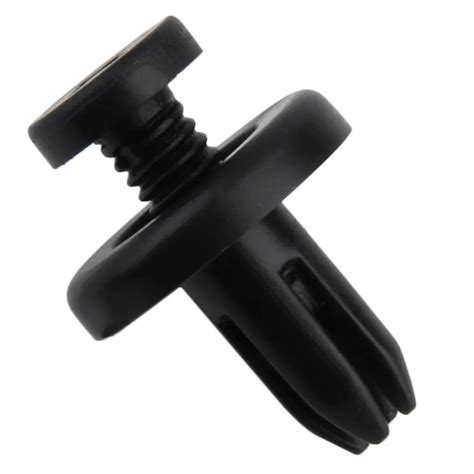 50PCS 7mm Plastic Screw Rivet Push Fit Panel Trim Clips Fixings Clips Black For Car Motorcycle ...