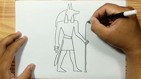 Egyptian God Anubis Drawing