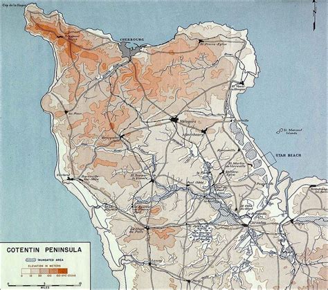 Map of the Cotentin Pennisula | American D-Day Tours | Normandy Beaches Battlefield Guide