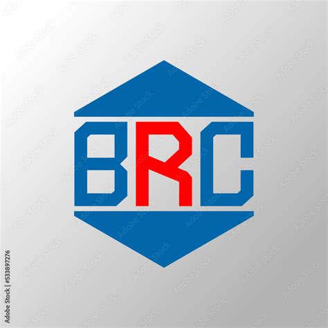 BRC hexagon vector logo template on white background. BRC polygon logo ...