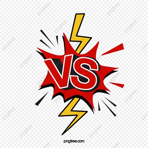 Vs Clipart Transparent PNG Hd, Red Cartoon Vs Competition, Art, Design, Creative PNG Image For ...