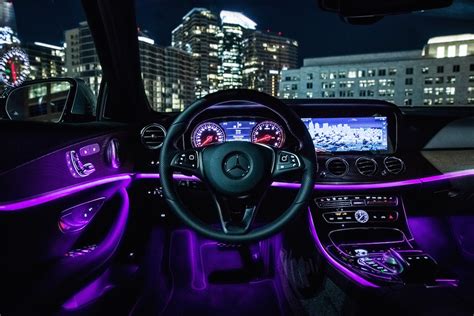 Mercedes-Benz Interior with Purple LED Lights