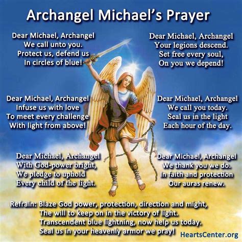 Free Archangel Michael Prayer Poster Spiritual Warfare Prayers ...