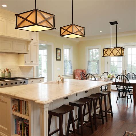 LNC Transitional Pendants Rustic Wood Kitchen Island Chandelier 3-light | Kitchen remodel cost ...