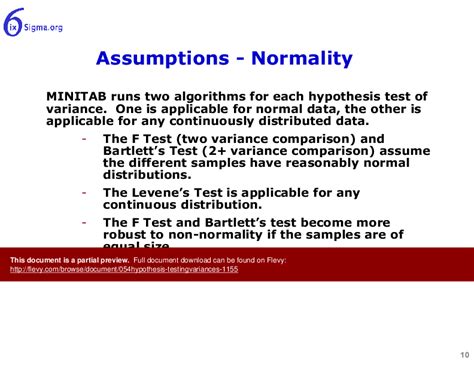 PPT: 054_Hypothesis Testing - Variances (60-slide PPT PowerPoint presentation (PPTX)) | Flevy