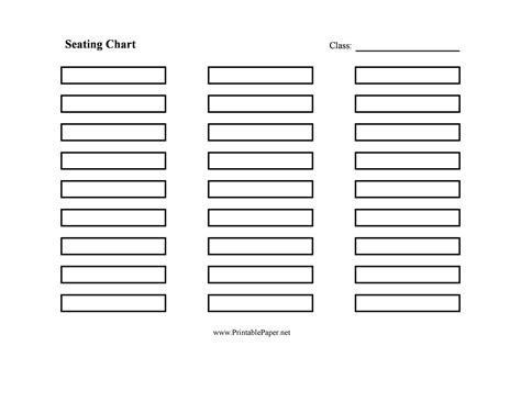 Printable Seating Chart