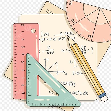 Éléments De Papeterie Mathématique Style Dessinés à La Main PNG ...