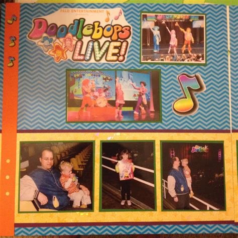 Doodlebops scrapbook page 1 | Scrapbook, Scrapbook pages, Painting