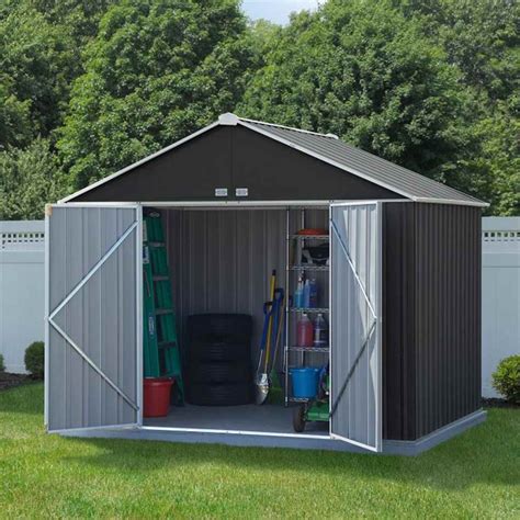 8 x 10 (2.18m x 2.99m) Double Door Galvanised Steel Metal Shed