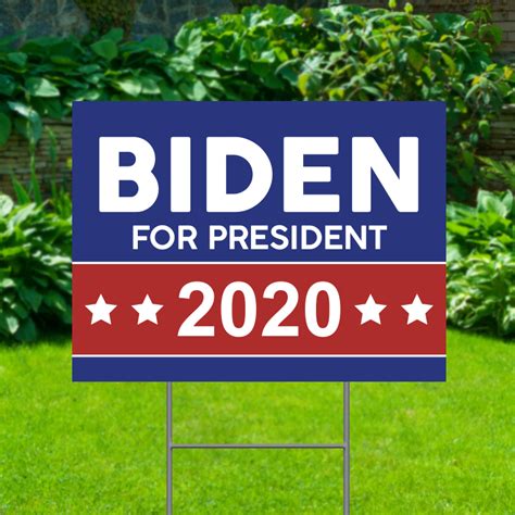 Biden For President 2020 Political Yard Signs | In-Stock Campaign Yard Signs - 24HourWristbands.Com