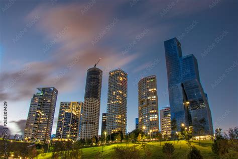 Santa Fe Mexico City Skyline at dusk Stock Photo | Adobe Stock