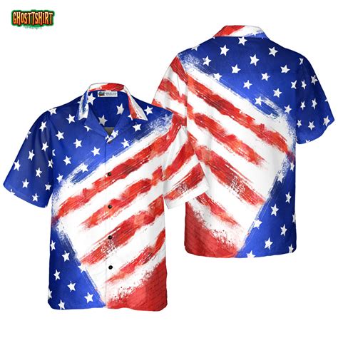 American Flag Hawaiin Shirt For Men