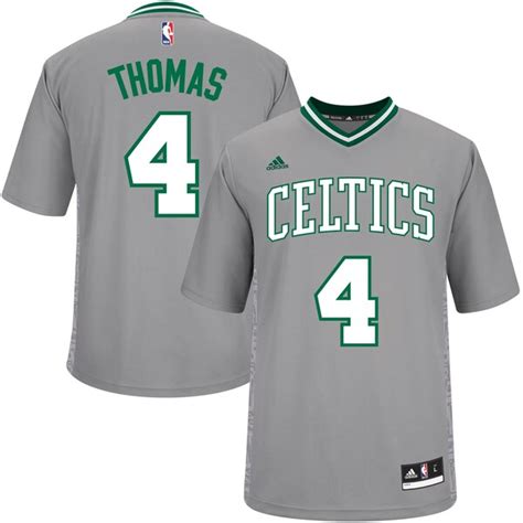 Men's Boston Celtics Isaiah Thomas adidas Gray Alternate Replica Jersey ...