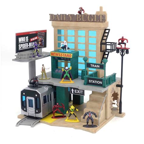 Marvel Spider-Man Deluxe Daily Bugle Nano Scene Playset | Smyths Toys UK