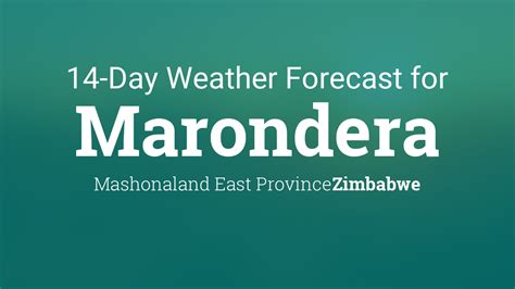 Marondera, Zimbabwe 14 day weather forecast