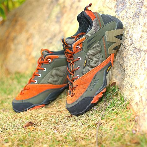 sexemara Waterproof Hiking Shoes Men Sneakers Leather Outdoor Mens ...