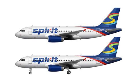 Spirit Airlines A319s in three different liveries – Norebbo