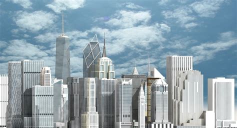 3D New York Skyscrapers | CGTrader