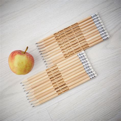 personalised teacher pencils by pink biscuits | notonthehighstreet.com