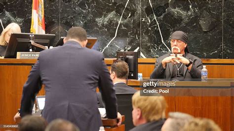 Terry Bollea, aka Hulk Hogan, listens while testifying in his case ...