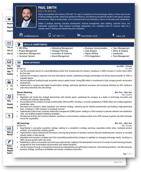 Modern Resume Template Pak Jobs Portal - vrogue.co