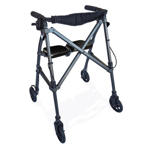 Able Life Space Saver Rollator, Lightweight 4 Wheel Travel Walker, Folding Mobility Walking Aid ...