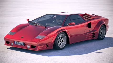 Lamborghini Countach LP500 Anniversary 3D | CGTrader