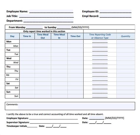 Overtime Tracking Sheet Template Download Printable Pdf Templateroller - Riset