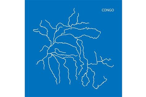 Map of Congo river drainage basin in 2022 | Congo river, Map, Vector illustration